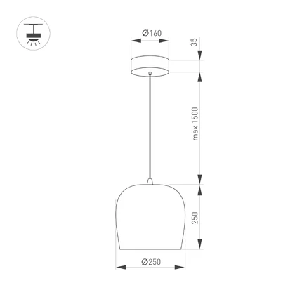 Подвесной светильник SP-PEONY-HANG-R250-15W Arlight 039547