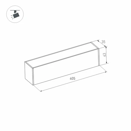 Магнитный трековый светильник MAG-FLAT-45-L405-12W Arlight 046578