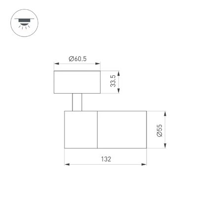 Спот SP-ARTEMIS-SURFACE-FLAP-R55-12W Arlight 051794