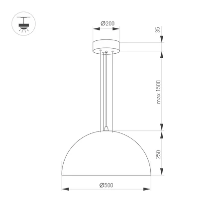 Подвесной светильник SP-RESTO-HANG-R500-30W Arlight 039696