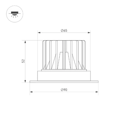 Встраиваемый светильник MS-ATLAS-TRIMLESS-R50-8W Arlight 031882