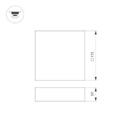 Потолочный светильник SP-QUADRO-S175x175-16W Arlight 034784