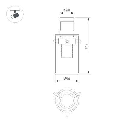 Трековый светильник ART-APRIORI-LANTERN-C-R60-5W Arlight 047792