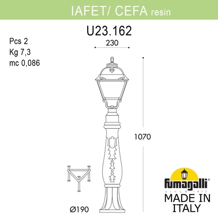 Ландшафтный светильник Fumagalli CEFA U23.162.000.WYE27