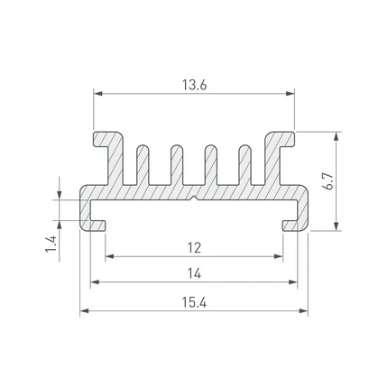Основание для ленты SL-LINE-2522-2500 Arlight 033415(1)