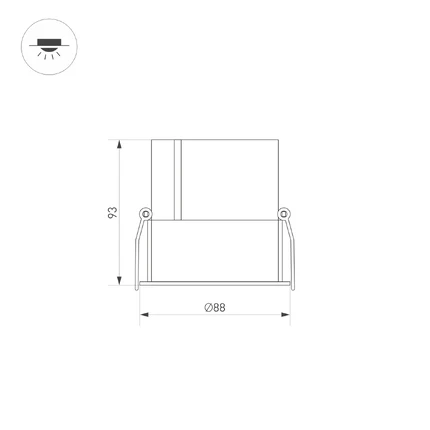 Встраиваемый светильник MS-ATLAS-BUILT-R90-25W Arlight 035457