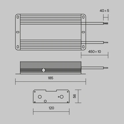 Блок питания Maytoni POWER SUPPLY MAGNETIC PSL008-480W-48V-IP67