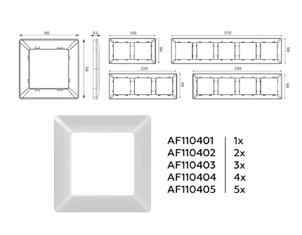 Рамка на 1 пост Ambrella Volt LINE AF110401