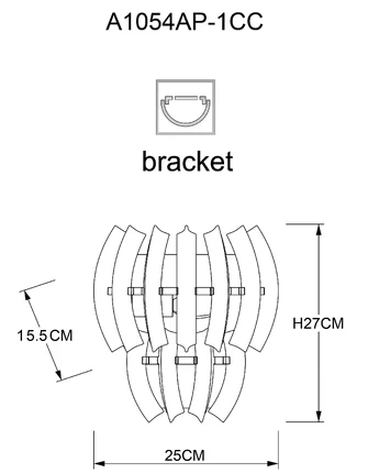 Настенный светильник Arte Lamp ELLA A1054AP-1CC