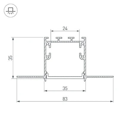 Профиль для лент SL-LINIA32-FANTOM-3000 ANOD Arlight 036225