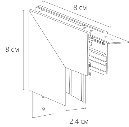 Коннектор угловой внутренний для магнитного шинопровода Arte Lamp EXPERT-ACCESSORIES A590806