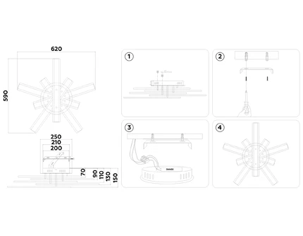 Потолочная люстра Ambrella light ORIGINAL FA8903