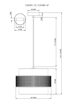 Подвесной светильник Moderli GELA V10490-1P