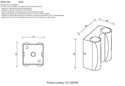 Декоративная подсветка Crystal Lux CLT 022W2 BL 4000K