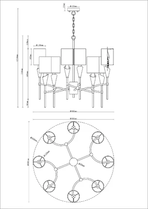 Подвесная люстра Moderli LUIZA V10030-8P