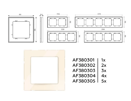 Рамка на 1 пост Ambrella Volt PLATOS AF380301