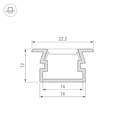 Профиль для лент PDS-FS-2000 ANOD Arlight 038687