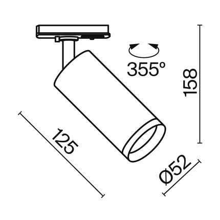 Трековый светильник Maytoni UNITY FOCUS LED TR021-1-12W4K-W-W