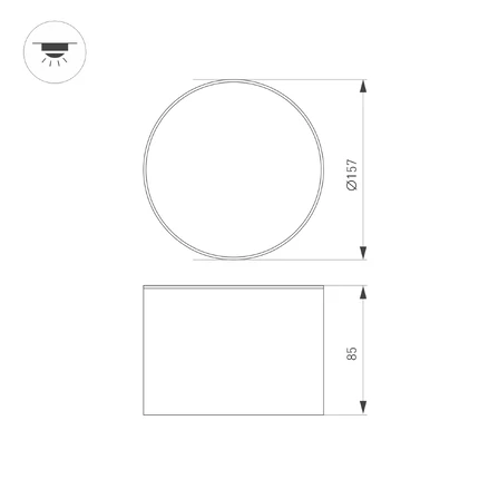 Точечный накладной светильник SP-CYLINDO-R160-18W Arlight 043963