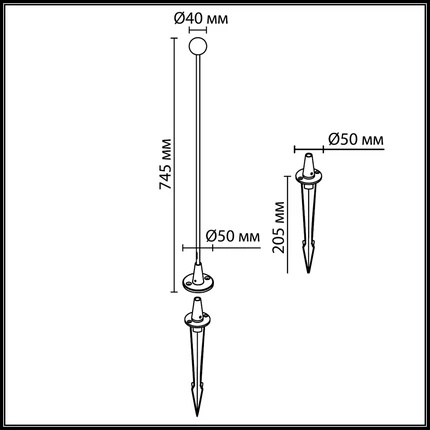 Грунтовый светильник Odeon Light NOTTE 7123/1GL