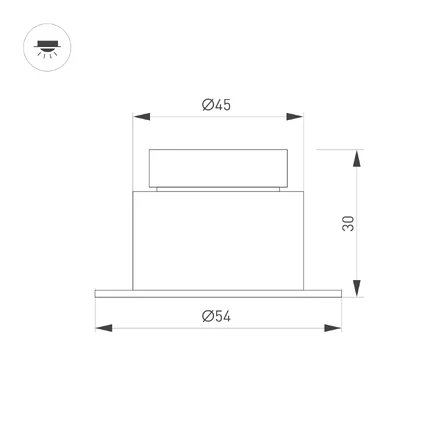 Точечный встраиваемый светильник MS-GLORY-BUILT-R54-5W Arlight 047285