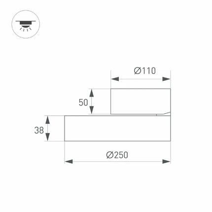 Спот SP-RONDO-FLAP-R250-30W Arlight 028169