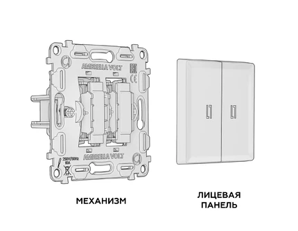 Выключатель кнопочный с подсветкой Ambrella Volt ALFA MA604060