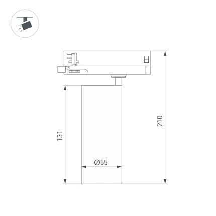 Трековый светильник LGD-SILMA-4TR-R55-4W Arlight 060464