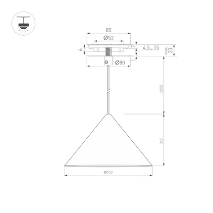 Подвесной светильник SP-MAKOTO-R550-14W Arlight 054401