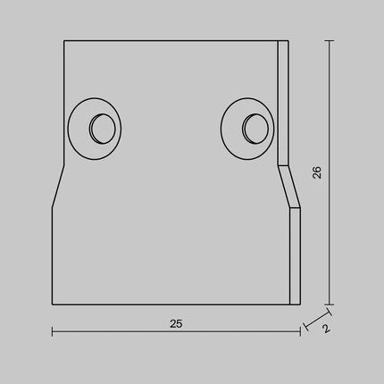 Комплект заглушек (2шт) Maytoni ELASITY IP O-TR001-W-EC2
