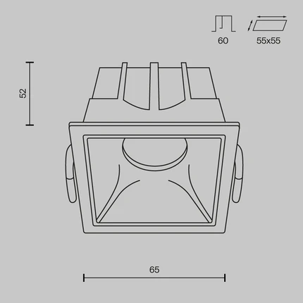 Встраиваемый светильник Maytoni ALFA LED DL043-01-10W4K-SQ-WB