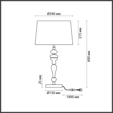 Декоративная настольная лампа Odeon Light HOMI 5040/1T