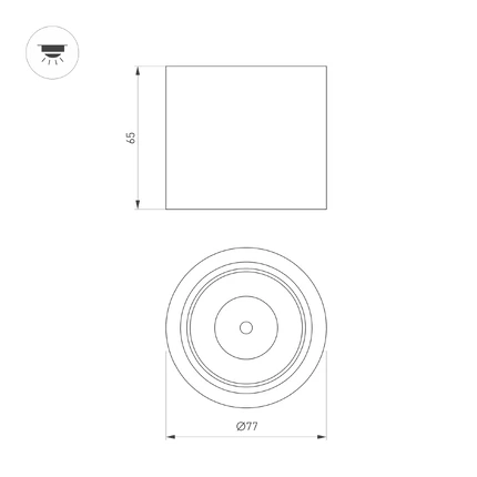 Точечный накладной светильник SP-DICE-R77-10W Arlight 046625