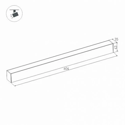 Магнитный трековый светильник MAG-FLAT-45-L605-18W Day4000 Arlight 026955