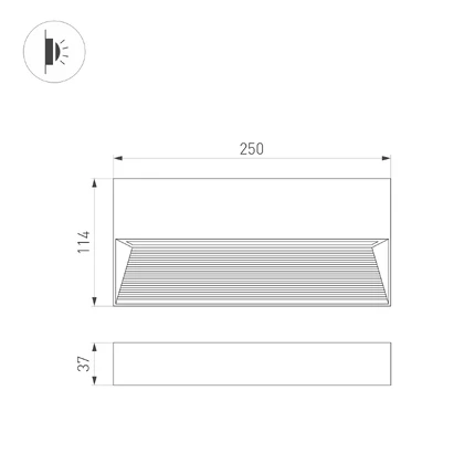 Подсветка для лестниц LGD-RIBONIK-S250x114-10W Arlight 062693