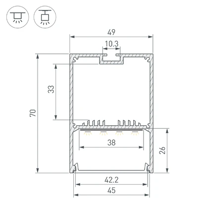 Профиль для лент SL-LINE-4970-2000 BLACK Arlight 062513