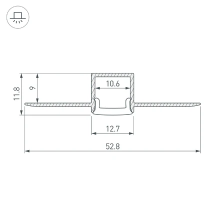 Профиль для лент FANTOM-BENT-W12-TOP-2000 ANOD Arlight 040327