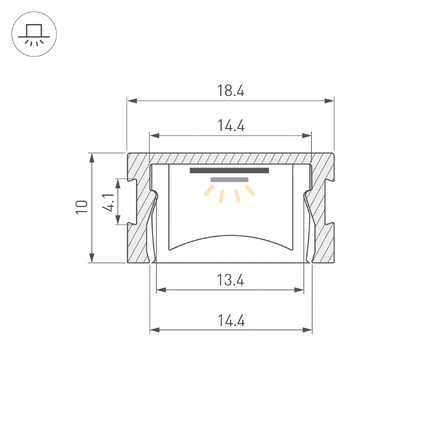 Профиль для лент HR-M-3000 ANOD Arlight 065918