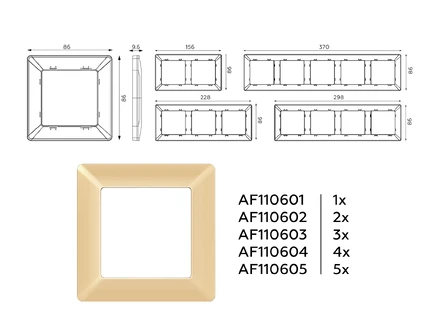 Рамка на 1 пост Ambrella Volt LINE AF110601