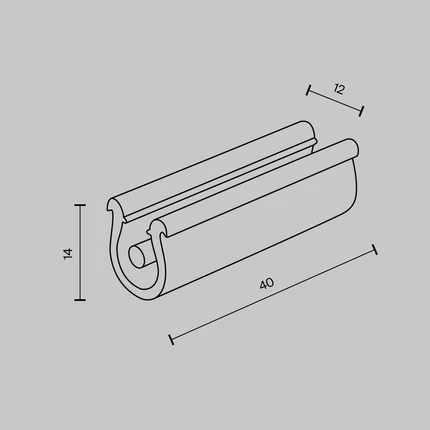 Комплект креплений (10шт) для токопроводящего ремня в штангу Maytoni ACCESSORIES FOR SYSTEM PARITY TRA130BF-B