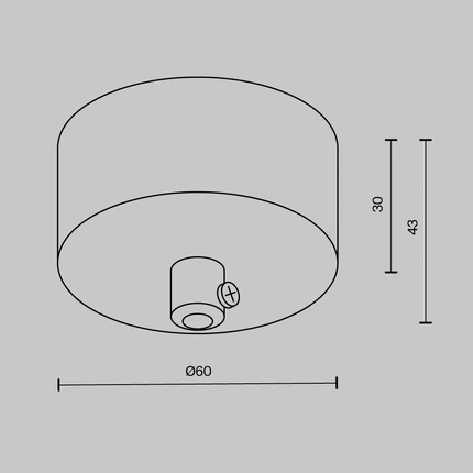 Потолочная чаша для ввода питания Maytoni ACCESSORIES FOR SYSTEM SHELF CA032B-B