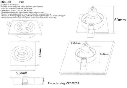 Точечный встраиваемый светильник Crystal Lux CLT 002C1 WH