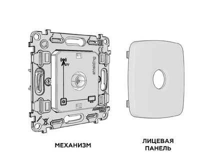 Розетка TV Ambrella Volt OMEGA MO133005