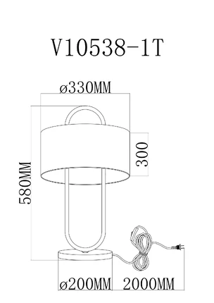 Декоративная настольная лампа Moderli PALMA V11599-1T
