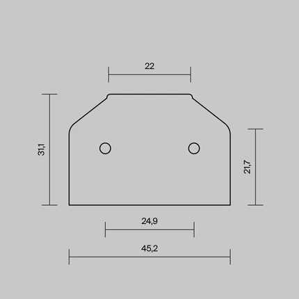 Комплект заглушек (2шт) Maytoni ACCESSORIES FOR TRACKS EXILITY X TRA239MPEC-S