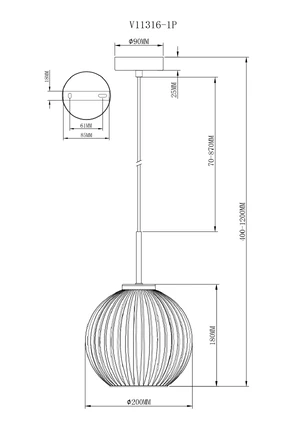Подвесной светильник Moderli IVORY V11316-1P