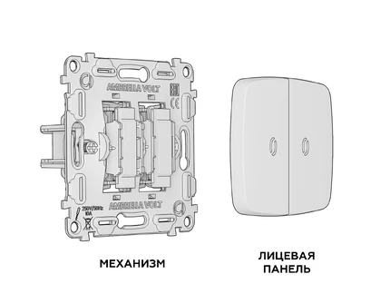 Выключатель кнопочный с подсветкой Ambrella Volt OMEGA MO304050