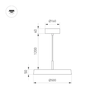 Подвесной светильник SP-ELEGANT-R500-37W Arlight 033923(1)