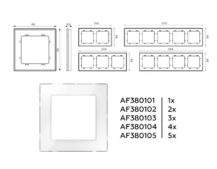 Рамка на 2 поста Ambrella Volt PLATOS AF330102