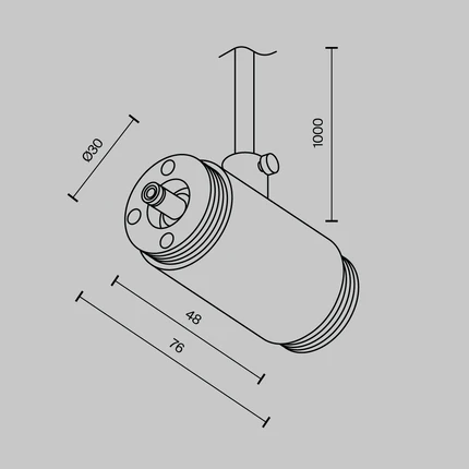 Коннектор с вводом питания для модульной системы Maytoni ACCESSORIES FOR SYSTEM SHELF CA013IC-P-B